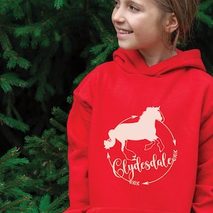 Clydesdale Horse Sweatshirt Youth | Kids Horse Hoodie, Clydesdale Hoodie for Kids, Horse Girl Gift, Draft Horse Sweatshirt for Kids