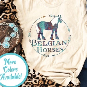 Chemise cheval belge | T-shirt cheval de trait, cadeau cheval belge, cadeau pour propriétaire belge, t-shirt cheval belge américain