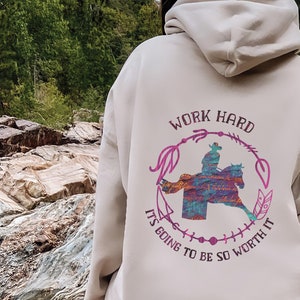 Barrel Racer Hoodie, Turquoise Cowgirl Sweatshirt, Turquoise Rodeo Hoodie, Barrel Racing Gift, Barrel Racing Horse Hoodie, Rodeo Gift