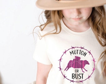 KIDS Mutton Bustin Shirt, Youth Rodeo T-Shirt, Mutton Buster Girl Shirt, Kids Rodeo Shirt, Kids Rodeo Gift, Girls Rodeo Shirt, Sheep Rider