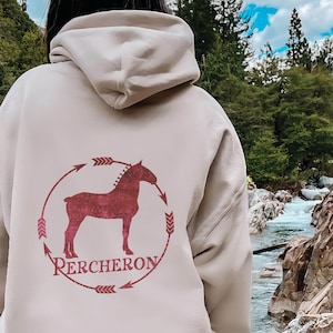 Percheron Horse Sweatshirt | Equestrian Draft Horse Hoodie, Percheron Horse Sweater, Percheron Horse Gift, Gift for Percheron Horse Owner