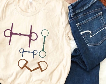 Snaffle Bits Horse Shirt | English Horse Tee, Horse Rider Gift, Gift for Horse Girl, English Rider Shirt, Hunter Jumper Gift