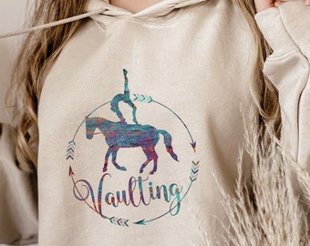 Equestrian Vaulting Hoodie | Vaulting Sweatshirt, Equestrian Vaulter Hoodie, Equestrian Vaulter Gift, Vaulting Coach Gift, Gift for Vaulter