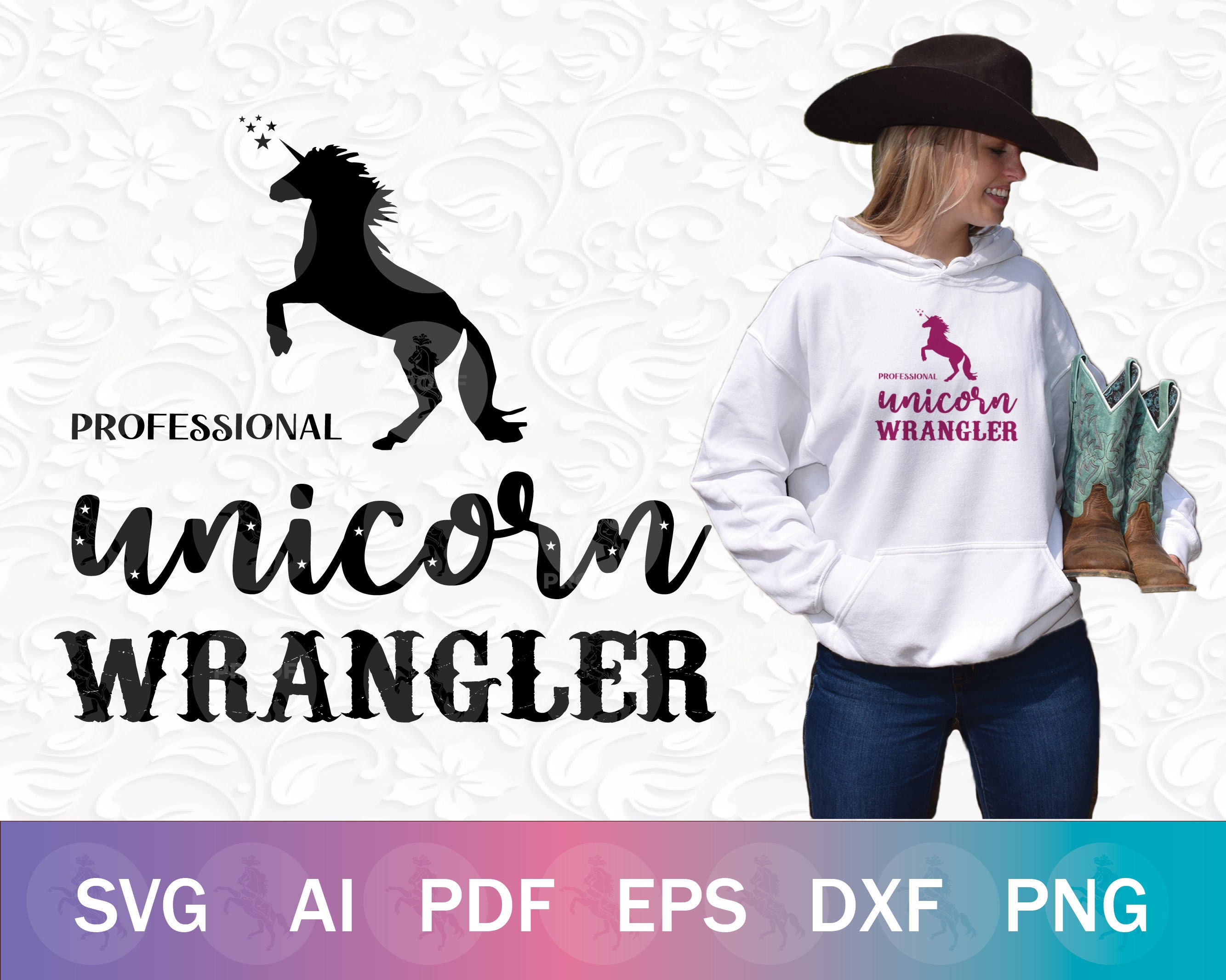 Professional Unicorn Wrangler SVG for Cricut Unicorn Rider - Etsy