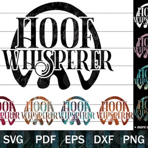 Sabot Whisperer maréchal-ferrant SVG & PNG, lot de cheval forgeron SVG, clipart maréchal-ferrant, fer à cheval svg, conception maréchal-ferrant