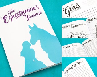 Equestrienne&#39;s Journal, Young Rider Notebook, Horse Diary, Equestrian Journal, Young Rider Journal, Horse Notebook, Hippology Horse Care Log