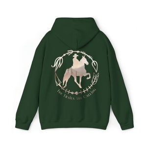 Western Trail Rider Hoodie | Turquoise Tennessee Walking Horse Sweatshirt, Western Trail Horse Hoodie, Tennessee Walker Trail Riding Gift image 7
