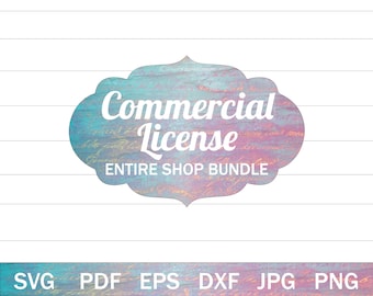 Uitgebreide commerciële licentie voor VOLLEDIGE SHOP grafische bundel - < 1000 exemplaren fysiek of digitaal gebruik (zie beschrijving voor details/beperkingen)