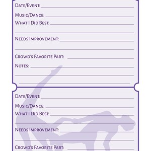 The Dancer's Journal - Digital &amp; Printable PDF - Training Logbook ...