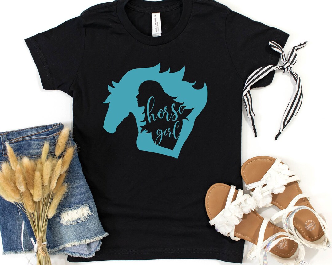 Vintage horse girl baby tee