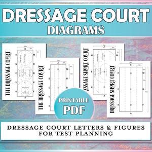 Dressurplatz Diagramm zum Ausdrucken, Dressurarbeitsblatt zum Ausdrucken für Dressurpferde, Reitstunden, Shows und vieles mehr