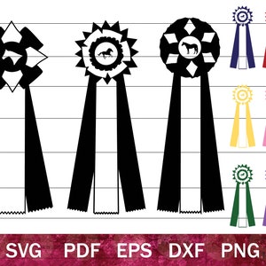 Pferdeshow Bänder SVG für Cricut, Pferdeshow Clip Art, Wettbewerb Preise PNG, Pferdesport Erster Platz Band SVG, Show Award Silhouette