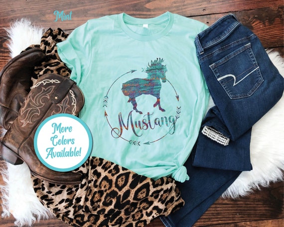 Mustang Horse Shirt | Equestrian Mustang T-Shirt, Mustang Horse Gift, Gift for Mustang Horse Owner, Mustang Shirt for Horse Trainer