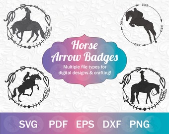Horse and Rider SVG PNG, Western Horse Sublimation, Cowgirl Cut Files for Crafting, Reining Horse Clip Art, Jumping Horse, Western Pleasure