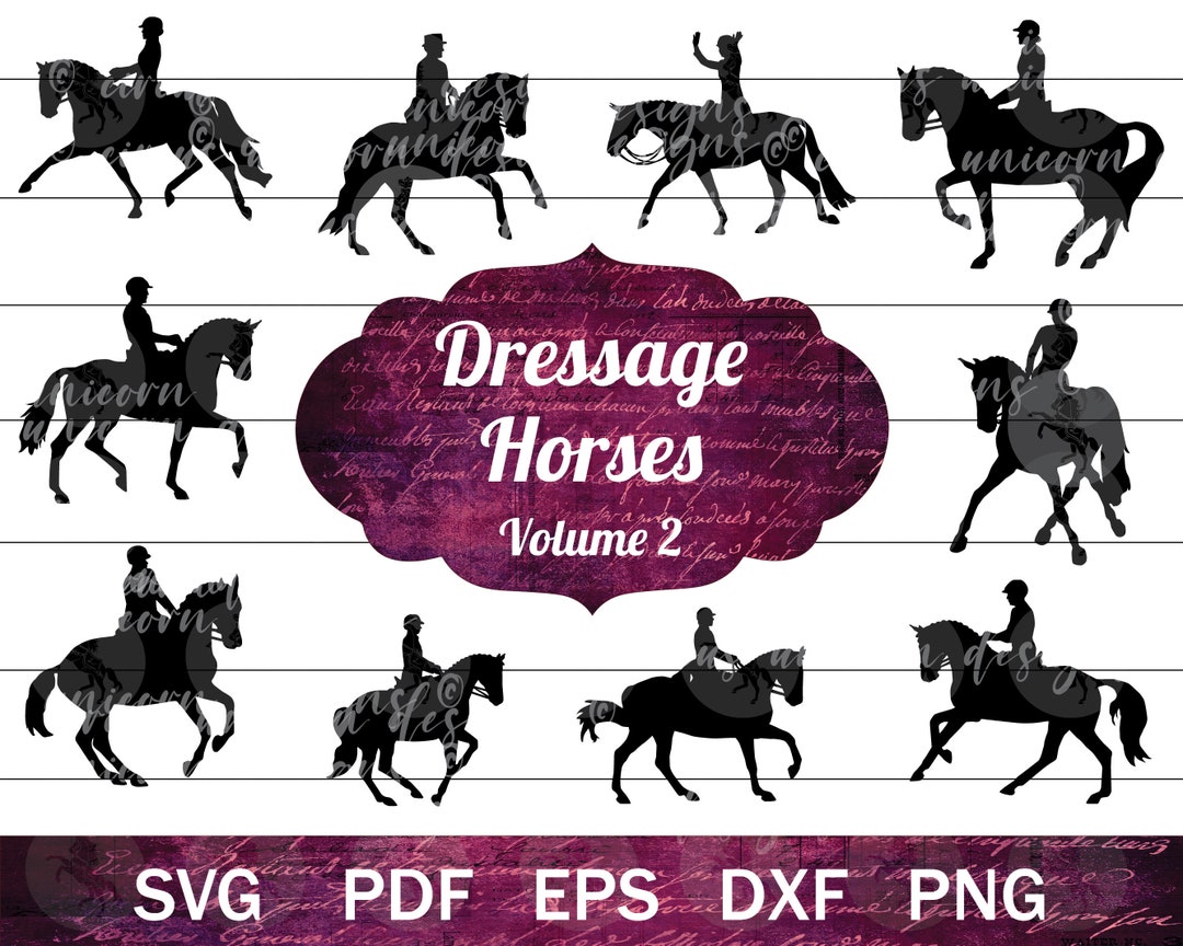 Dressage Horse SVG for Cricut, Dressage Rider Vector Files, Dressage