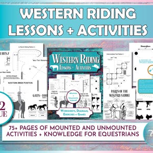 Western Riding Lessons & Activities Bundle - Equestrian Knowledge, Instructor Lesson Plan, Games, Rider Exercises, and Horse Worksheets