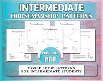 Intermediate Western Horsemanship Pattern Printable, Equitation Horse Show Pattern for Riding Instructors & Equestrian Lesson Students