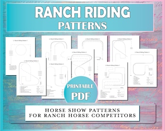Ranch Riding Pattern Printable Bundle, Ranch Horse Pattern for Riding Instructors & Equestrian Lesson Students, Ranch Horsemanship Patterns
