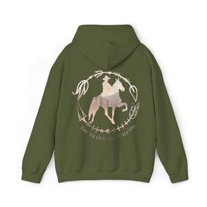 Western Trail Rider Hoodie | Turquoise Tennessee Walking Horse Sweatshirt, Western Trail Horse Hoodie, Tennessee Walker Trail Riding Gift image 8