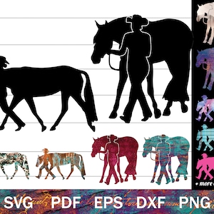 Showmanship Pferd SVG für Cricut, Cowgirl und Western Horse PNG, Showmanship Cut Files zum Basteln, Pferdeshow Clip Art, Pferdeshow svg