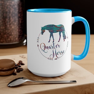 American Quarter Horse Mug, Quarter Horse Coffee Cup, Quarter Horse Owner Gift, Quarter Horse Show Prize, Gift for Quarter Horse Rider
