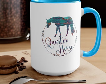 American Quarter Horse Mug, Quarter Horse Coffee Cup, Quarter Horse Owner Gift, Quarter Horse Show Prize, Gift for Quarter Horse Rider