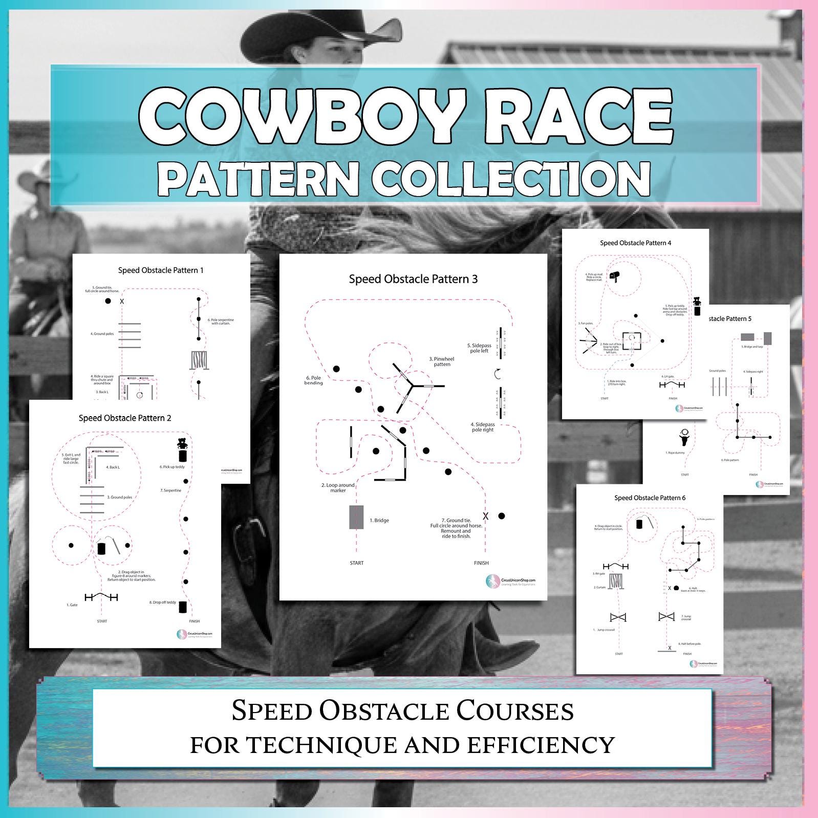 Extreme Cowboy Race Patterns Printable Speed Obstacle Course Layouts ...