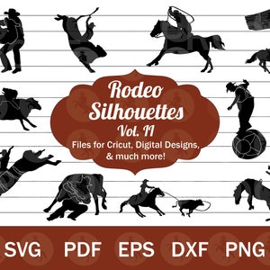 Rodeo SVG Bundle, Rodeo Cut Files, Roper SVG, Rodeo Clown SVG, Bull ...