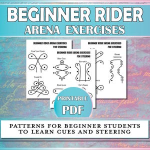 Beginner Rider Arena Exercises Printable Diagram, Equestrian Lesson Plan for Horse Camp, Riding Instructors & Horseback Riding Lessons