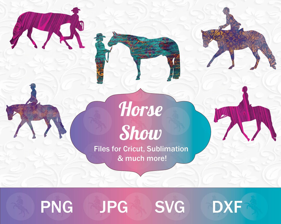 Horse Show PNG Bundle Pt.1 English Horse Sublimation, Western Pleasure