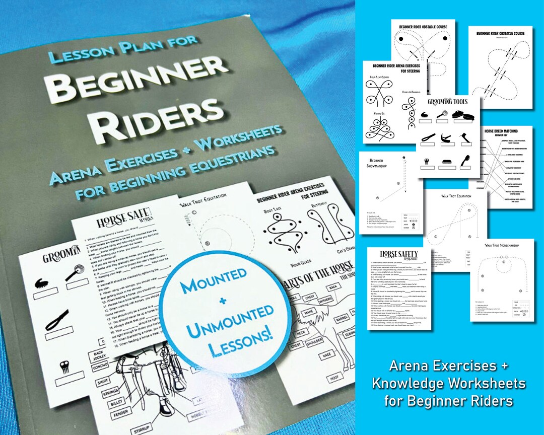 Beginner Rider Lessons & Activities Book | Arena Exercises, Patterns ...