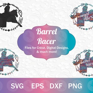 Barrel Racer SVG PNG Bundle, Barrel Racing SVG, Cowgirl and Horse svg, Rodeo svg, Turquoise Barrel Racer Clip Art for Sublimation Design