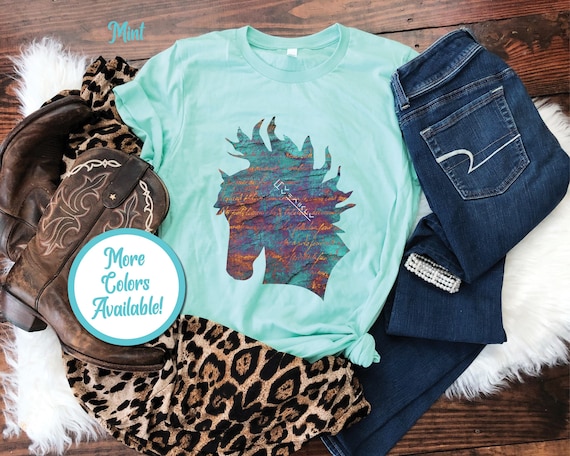 Camisa de caballo Mustang de marca camiseta Mustang americana regalo de caballo Mustang regalo para el propietario del caballo Mustang camisa Mustang para jinete Etsy Mexico