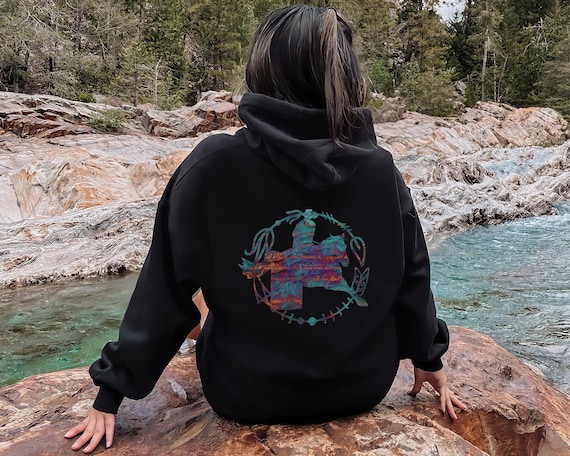 Barrel Racer Turquoise Cowgirl Sweatshirt