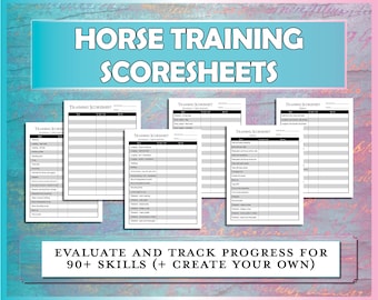Horse Training Scoresheets Printable + Digital, Equestrian Resources for Horse Trainers, Riding and Groundwork Equine Skills Evaluation