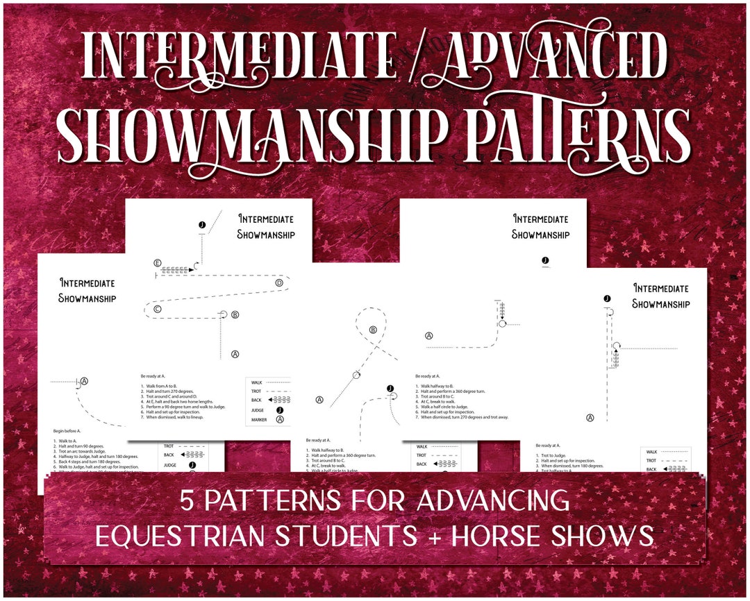 Intermediate Showmanship Pattern Printables Horse Show Etsy
