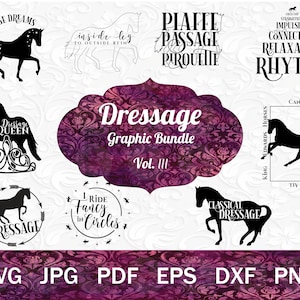 Dressage Horse SVG for Cricut, Dressage SVG, Dressage Silhouette Cut Files for Crafting, Equestrian Clip Art, Dressage Shirt Designs