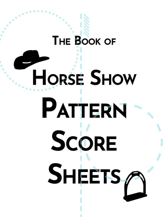 The Book of Horse Show Pattern Scoresheets Horse Judging - Etsy