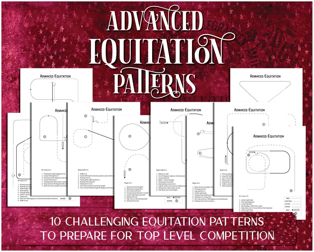 Advanced Hunt Seat Equitation Pattern Printables Horse Show Etsy
