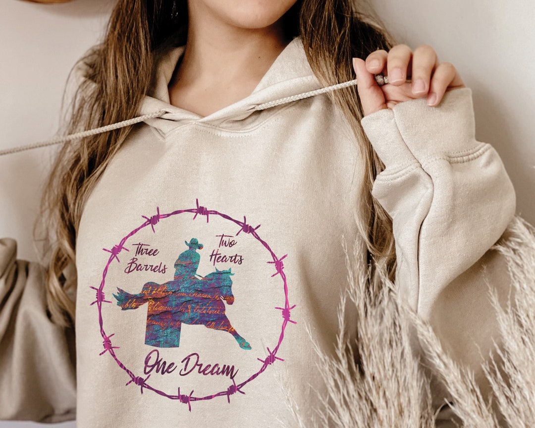 Barrel Racer Sweatshirt, Turquoise Cowgirl Hoodie, Turquoise Rodeo ...