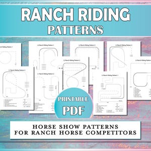 Ranch Riding Pattern Printable Bundle, Ranch Horse Pattern for Riding ...