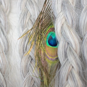 Mane Feathers for Horses and Ponies Feather Clip Equestrian Accessories Gold, Silver, Rose Gold, Pastel Rainbow, Peacock Feathers image 9