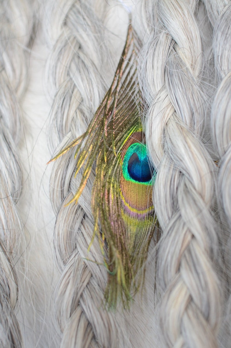 Mane Feathers for Horses and Ponies Feather Clip Equestrian Accessories Gold, Silver, Rose Gold, Pastel Rainbow, Peacock Feathers image 9