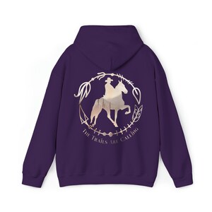 Western Trail Rider Hoodie | Turquoise Tennessee Walking Horse Sweatshirt, Western Trail Horse Hoodie, Tennessee Walker Trail Riding Gift image 9