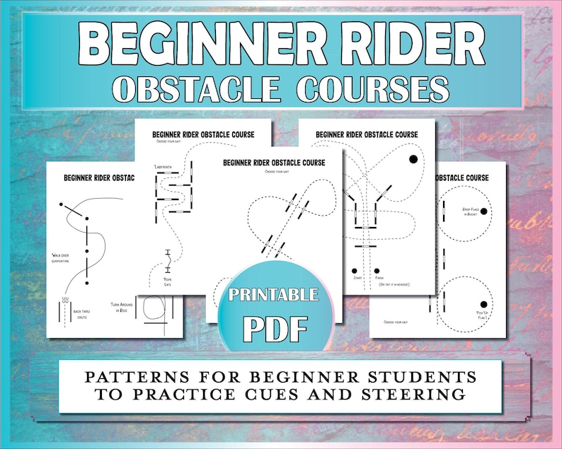Beginner Riding Pattern Beginner Rider Exercises Printable Diagram, Ground Pole Obstacle ...