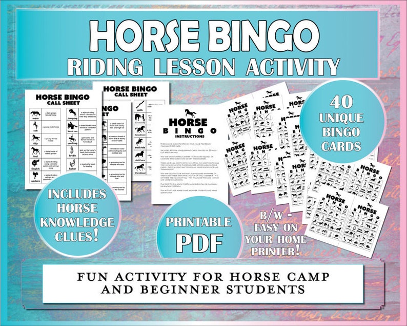 The Horse Camp MEGA Bundle - Vol. II - Equestrian Activities, Games, Exercises, Safety, & Worksheets for Lessons image 9