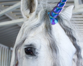 Unicorn Horn for Horses | Easy-Attach Browband Horse Costume