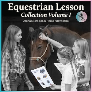 Collection de leçons d'équitation, volume I : schémas du cheval, feuilles de travail, exercices d'arène, modèles, plans de leçons d'équitation, et plus