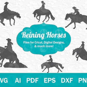 Reining Horse SVG für Cricut, Reiner SVG Bundle, Cowgirl SVG, Cowboy svg, Reining Horse Shirt Design, Reiner Geschenk, ausgeführtes Pferd svg png