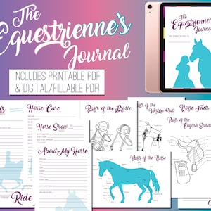 Equestrienne's Journal - Digital/PDF - Young Rider Notizbuch | Pferde Tagebuch | Pferdesport Journal | Junge Reiter Journal | Hippologie Notizbuch
